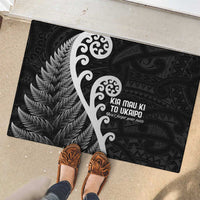 Kia Mau Ki To Ukaipo Rubber Doormat Te Reo Maori Koru Fern Art