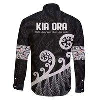 Kia Ora Maori Language Family Matching Off Shoulder Short Dress and Hawaiian Shirt Te Reo Maori Koru Fern Art LT9 - Polynesian Pride