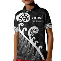 Kia Ora Maori Language Kid Polo Shirt Te Reo Maori Koru Fern Art