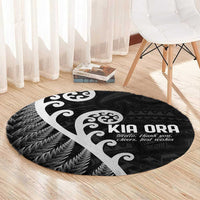 Kia Ora Maori Language Round Carpet Te Reo Maori Koru Fern Art LT9 - Polynesian Pride