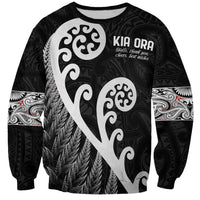 Kia Ora Maori Language Sweatshirt Te Reo Maori Koru Fern Art