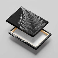 New Zealand Te Reo Māori Canvas Wall Art Simple Black Fern