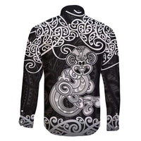 Te Reo Maori Tiki Inspired Art Family Matching Off Shoulder Maxi Dress and Hawaiian Shirt