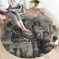 Whanau Maori Language Round Carpet Te Reo Maori Inspired Art LT9 - Polynesian Pride