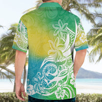 Polynesian Sunset Plumeria Hawaiian Shirt Pacific Island Tribal Green Style LT9 - Polynesian Pride