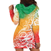 Polynesian Sunset Plumeria Hoodie Dress Pacific Island Tribal Reggae Style LT9 - Polynesian Pride