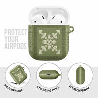 Hawaiian Quilt Block Design AirPods Case Lime Hawaii Culture Motifs - Polynesian Pride