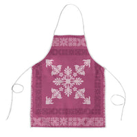 Hawaiian Quilt Block Design Apron Pink Hawaii Culture Motifs - Polynesian Pride