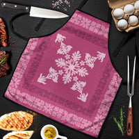 Hawaiian Quilt Block Design Apron Pink Hawaii Culture Motifs - Polynesian Pride