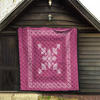 Hawaiian Quilt Block Design Quilt Pink Hawaii Culture Motifs - Polynesian Pride