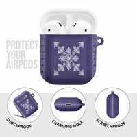 Hawaiian Quilt Block Design AirPods Case Purple Hawaii Culture Motifs LT9 - Polynesian Pride