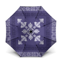 Hawaiian Quilt Block Design Umbrella Purple Hawaii Culture Motifs - Polynesian Pride