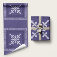 Hawaiian Quilt Block Design Wrapping Paper Purple Hawaii Culture Motifs - Polynesian Pride