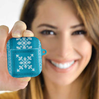 Hawaiian Quilt Block Design AirPods Case Teal Hawaii Culture Motifs LT9 Teal - Polynesian Pride
