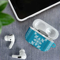 Hawaiian Quilt Block Design AirPods Case Teal Hawaii Culture Motifs LT9 - Polynesian Pride