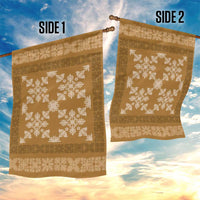 Hawaiian Quilt Pattern Garden Flag Gold Hawaii Culture Tropical - Polynesian Pride