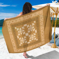 Hawaiian Quilt Pattern Sarong Gold Hawaii Culture Tropical - Polynesian Pride