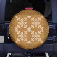 Hawaiian Quilt Pattern Spare Tire Cover Gold Hawaii Culture Tropical - Polynesian Pride