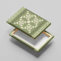 Hawaiian Quilt Pattern Canvas Wall Art Lime Hawaii Culture Tropical - Polynesian Pride