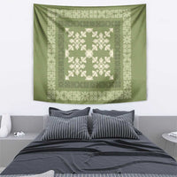 Hawaiian Quilt Pattern Tapestry Lime Hawaii Culture Tropical - Polynesian Pride