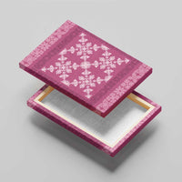 Hawaiian Quilt Pattern Canvas Wall Art Pink Hawaii Culture Tropical - Polynesian Pride