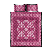 Hawaiian Quilt Pattern Quilt Bed Set Pink Hawaii Culture Tropical - Polynesian Pride