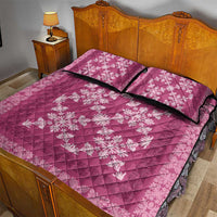 Hawaiian Quilt Pattern Quilt Bed Set Pink Hawaii Culture Tropical - Polynesian Pride