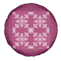 Hawaiian Quilt Pattern Spare Tire Cover Pink Hawaii Culture Tropical - Polynesian Pride