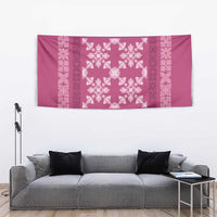 Hawaiian Quilt Pattern Tapestry Pink Hawaii Culture Tropical - Polynesian Pride