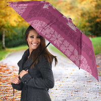 Hawaiian Quilt Pattern Umbrella Pink Hawaii Culture Tropical - Polynesian Pride