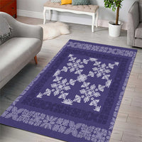 Hawaiian Quilt Pattern Area Rug Purple Hawaii Culture Tropical - Polynesian Pride