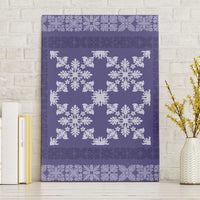 Hawaiian Quilt Pattern Canvas Wall Art Purple Hawaii Culture Tropical - Polynesian Pride