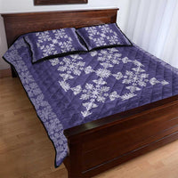 Hawaiian Quilt Pattern Quilt Bed Set Purple Hawaii Culture Tropical - Polynesian Pride