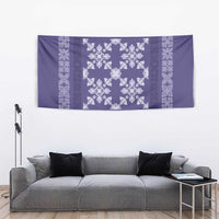 Hawaiian Quilt Pattern Tapestry Purple Hawaii Culture Tropical - Polynesian Pride