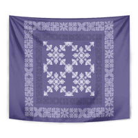 Hawaiian Quilt Pattern Tapestry Purple Hawaii Culture Tropical - Polynesian Pride