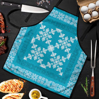 Hawaiian Quilt Pattern Apron Teal Hawaii Culture Tropical - Polynesian Pride