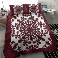 Palm Leaf Quilt Pattern Bedding Set Hawaii Culture Floral - Polynesian Pride