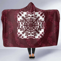 Palm Leaf Quilt Pattern Hooded Blanket Hawaii Culture Floral - Polynesian Pride