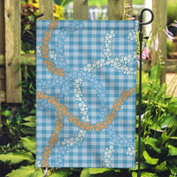Blue Tropical Floral Palaka Garden Flag Hawaiian Quilt Pattern - Polynesian Pride