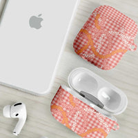 Pink Tropical Floral Palaka AirPods Case Hawaiian Quilt Pattern LT9 - Polynesian Pride