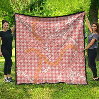 Pink Tropical Floral Palaka Quilt Hawaiian Quilt Pattern - Polynesian Pride