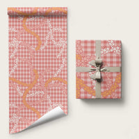 Pink Tropical Floral Palaka Wrapping Paper Hawaiian Quilt Pattern - Polynesian Pride