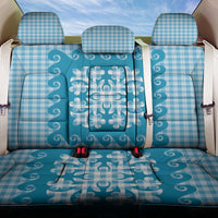 Blue Ulu Palaka Quilt Pattern Back Car Seat Cover Hawaii Culture Breadfruit - Polynesian Pride