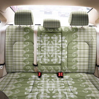 Green Ulu Palaka Quilt Pattern Back Car Seat Cover Hawaii Culture Breadfruit - Polynesian Pride