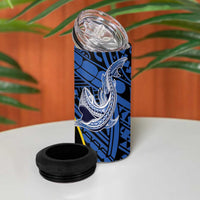 Personalised Crocodile and Shark Solomon Islands 4 in 1 Can Cooler Tumbler Polynesian Tribal Tattoo