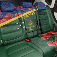 Personalised Solomon Islands Remembrance Day Back Car Seat Cover We Will Remember Them with Camouflage Style