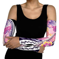 Aloha Vintage Hibiscus Lei Seamless Pattern Arm Sleeves - Polynesian Pride