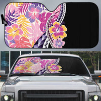 Aloha Vintage Hibiscus Lei Seamless Pattern Auto Sun Shade - Polynesian Pride
