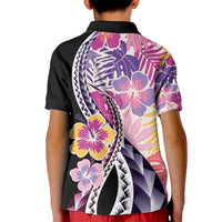 Aloha Vintage Hibiscus Lei Seamless Pattern Kid Polo Shirt - Polynesian Pride