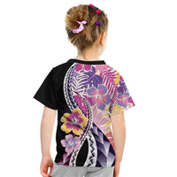 Aloha Vintage Hibiscus Lei Seamless Pattern Kid T Shirt - Polynesian Pride